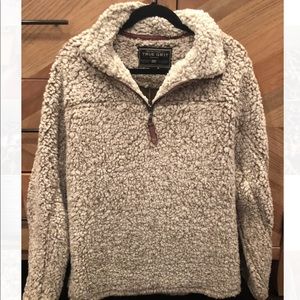 TRUE GRIT Frosty Tipped Pile 1/2 Zip Pullover